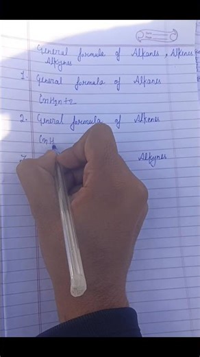 General formula of alkanes, alkenes and alkanes