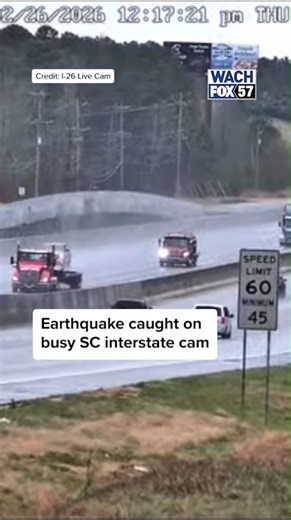 A 3.0-magnitude earthquake that shook areas near Lexington and Columbia on Thursday was caught on camera on I-26. | WACH FOX