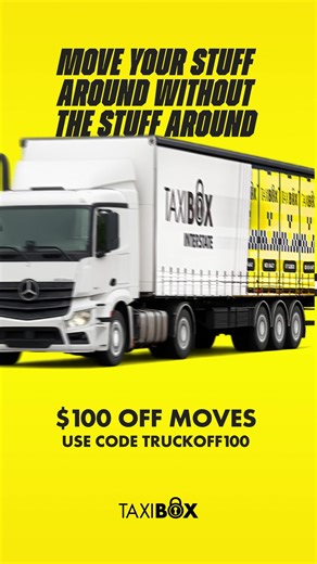 $100 off to have your stuff trucked around, not stuffed around! Moving Interstate has never been easier with TAXIBOX. Apply TRUCKOFF100 at check-out. | TAXIBOX | Facebook