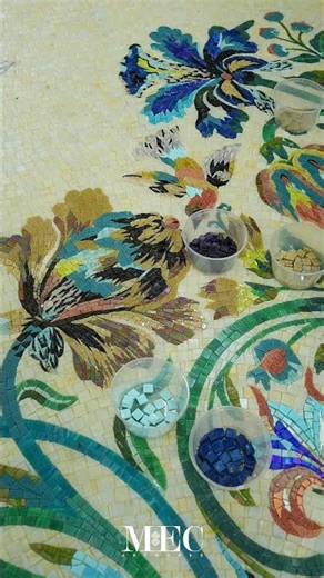 Floral & Bird Mosaic Backsplash | Bespoke Mosaic