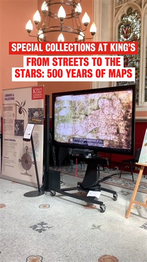 Head to the Maughan Library to enjoy the 'From streets to the stars: 500 years of maps'. Explore a range of maps from the past 500 years, from street maps of London to maps of the constellations. The Foyle Special Collections exhibition is on in the Weston Room until the 28 September 2025. #KingsCollegeLondon #TheMaughanLibrary #London #Libraries #StudyTok #SpecialCollections #Maps | King's College London