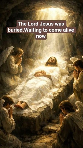 The Lord Jesus was buried.Waiting to come alive now