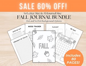 Lot de Bullet Journal d'automne | Agenda 80 pages | Septembre à décembre Cosy Imprimable   Kit Bujo numérique - Etsy France