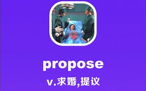 propose：求婚，提议