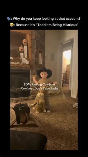 🤣 this guy is going to become a problem #funny #toddler #cowboy | Toddlers.being.hilarious