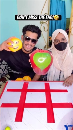 🍊🍎Fruits Tic-Tac-Toe⁉️🍭🌈🔴❌ 7.14.3.26 #shorts #ytshorts