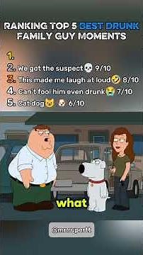 Top 5 Drunk Family Guy Moments 😂 | Funniest Scenes Ever #familyguy #funnymoments