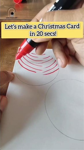 Easy & Quick Christmas Card Tutorial 🎄🎅🏻 Subscribe for more👆🏻#shorts #trendingshorts #art #diycrafts