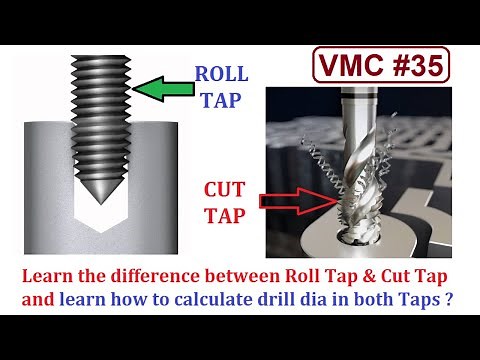 #35 What is the difference between cut tap and roll tap and How to calculate drill dia in both Taps