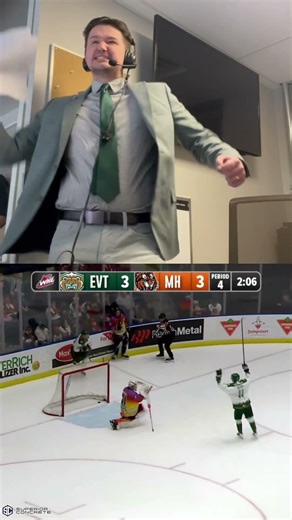 BoothCam: Zack Shantz's OT winner in MedHat! #hockey #WHL #boothcam #broadcast