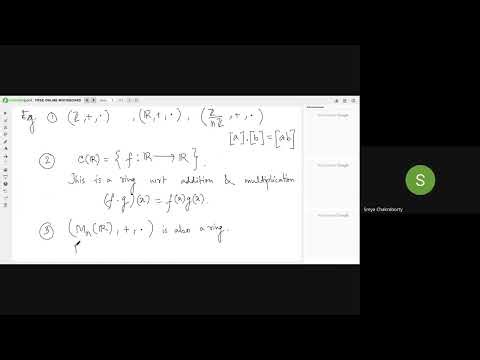 Abstract Algebra Demo Class (SXC, UG2)