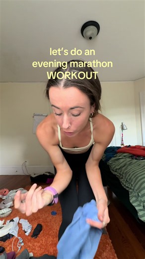 Evening marathon workout: 11 miles with interval sets