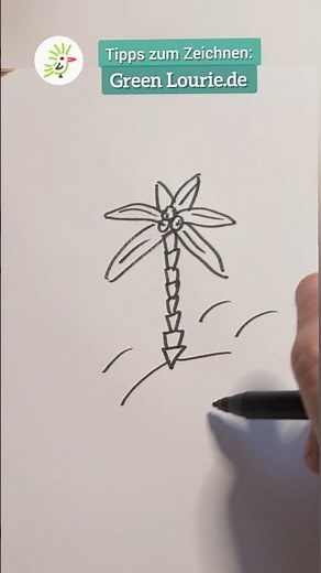 Palme einfach zeichnen 🌴 | Schnelles Doodle mit großer Wirkung #einfachzeichnen #zeichnenideen