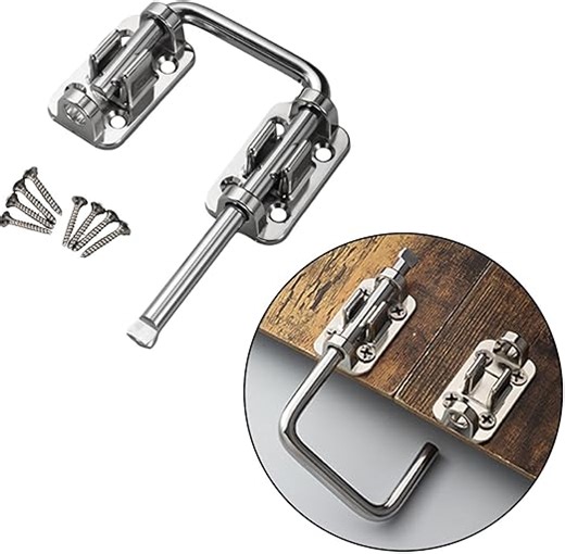 👉 Convenient Multi-Angle Door Lock Set - Can be installed 180 degrees, 90 degrees, up-down, or when the two sides are not level. - High-quality stainless steel material: No rust, anti-corrosion, durable even outdoors. - Easy installation: Anyone can do it at home! - Convenient use: Pull the latch to open - push the latch in to lock, extremely smooth and sturdy. | Echo shop - Reputable shopping store