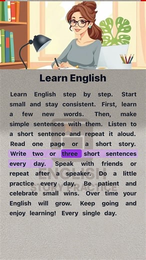 Learn English📚📝| English Reading andListening Practice #englishforbeginners #englishlanguage