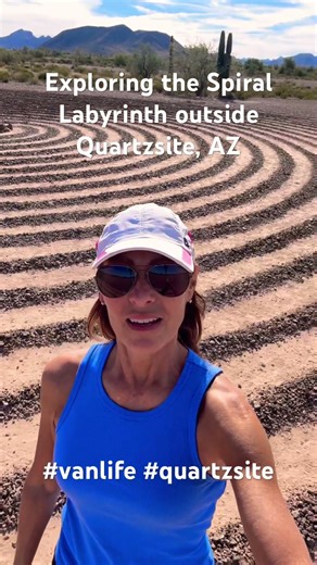Visiting the spiral labyrinth on my first visit to Quartzsite! #vanlife #arizona