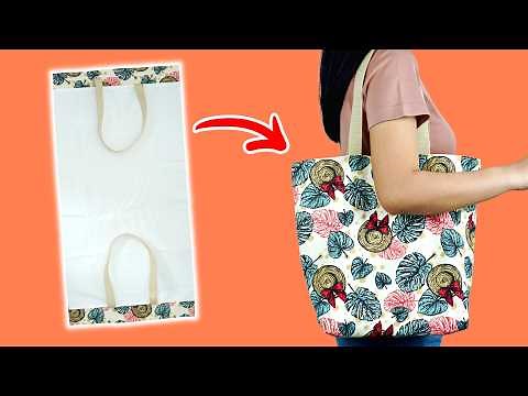 Simple Tote Bag Sewing Tutorial for Beginners - Easy Project to Level Up Your Skills