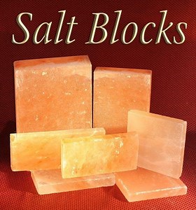 Himalayan Pink Salt Blocks, Slabs, and Plates - Salt Table