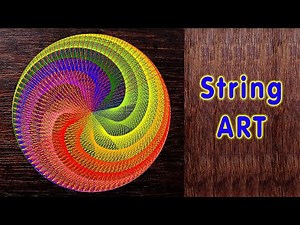 String art | Rainbow string art | Round shaped String art | How to do string art step by step