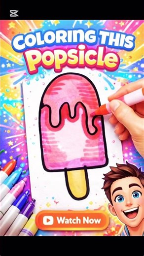 This Popsicle Turns AMAZING When Colored 😍🍭#viral #art #fypシ #drawing #youtubeshorts #coloring