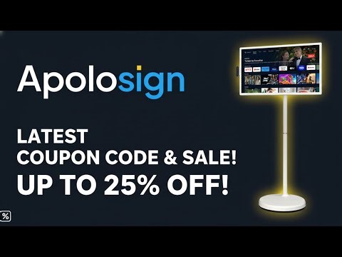 Apolosign Coupon Code & Sale: Save 25% 🖥️Portable Smart TV, Digital Family Calendar, LED Photo Frame