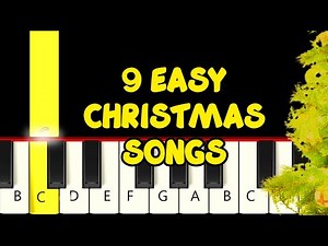 9 Christmas Songs Everyone Knows – Very Easy & Slow Piano Tutorial (Melody Only) – Beginner