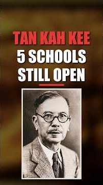 5 schools Tan Kah Kee paid for, still open today, ranked by age — #1 opened in 1906 #Shorts