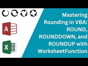 Mastering Rounding in VBA: ROUND, ROUNDDOWN, and ROUNDUP with WorksheetFunction
