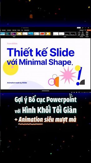 How to combine Typography + Minimal Shape + Animation #PowerPoint to design presentation slides 💡