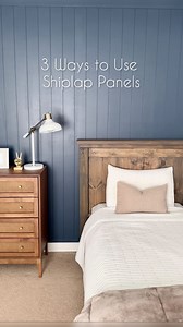 Katie Sharpe | DIY Tutorials | Home Decor | Interior Design on Instagram: "3 Ways I used shiplap panels in my home… These shiplap panels are easy to install and affordable if you’re looking for a simple and inexpensive way to add character to your home! Check out my highlights for tutorials on these DIY projects! #diy #diyproject #simplediy #accentwall #accentwalls #shiplap #shiplappanelling #homeprojects #homeimprovements #homeimprovementprojects #bathroommakeover #bathroomtransformation #towel