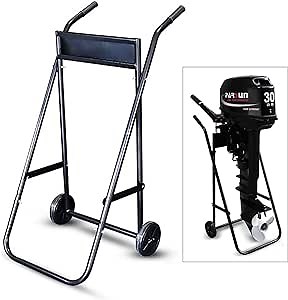 Outboard Trolley Stand Negative Capacity 110lbs Outboard Motor Trolley Electroplated Steel Easy Installation (Outboard Trolley Stand)
