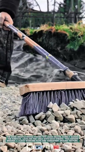 Sweeping Loose Gravel Surface – Satisfying Jobs and Machinery in the World
