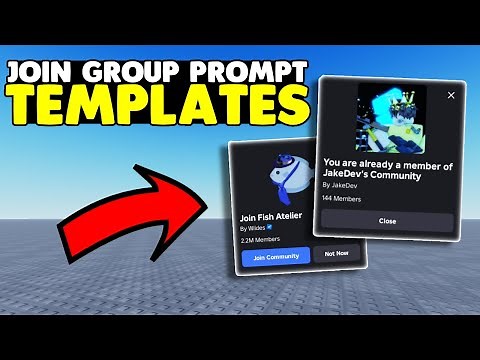 [FREE] JOIN GROUP PROMPT TEMPLATES | Roblox Studio