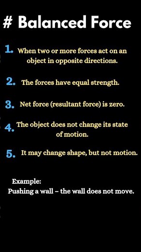 Balanced Force vs Unbalanced Force 👍| Class 9 Physics in 30 Second 🔥| Types of Force #virakshorts