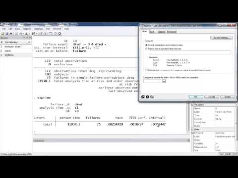 Calculate incidence rates and incidence-rate ratios for survival data using Stata®