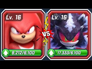 Sonic Forces Speed Battle - Mephiles the dark vs Movie Knuckles the Enchida (android, ios) gameplay