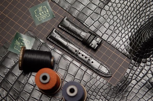 Handmade Black Alligator Leather Watch Strap - Black Custom Size - Etsy Canada