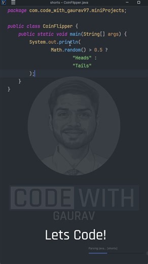 Let’s build a Java Coin Toss in just 15 seconds!