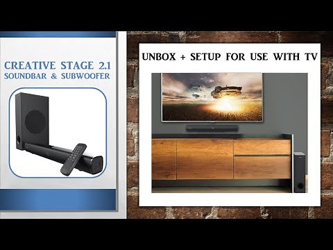 Review : Creative Stage Soundbar : Unbox Setup and Connect For Use with TV