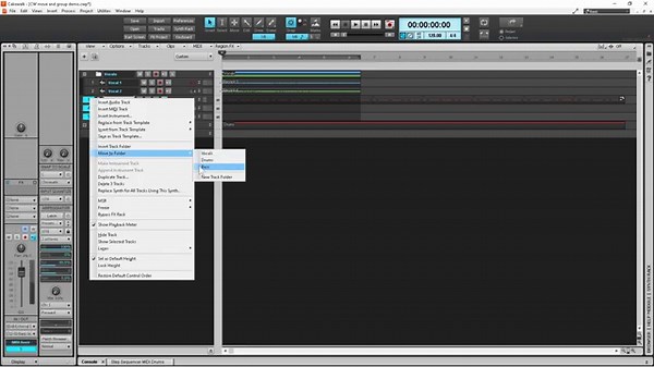 How to move and group tracks in Cakewalk (by Bandlab)
