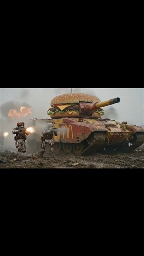 Technology Me on Instagram: "You’ve chosen your side for years, but now the stakes are higher than ever. See a world where fast food mascots lead armies in a high-octane battle for dominance. This viral AI masterpiece proves that when it comes to the secret recipe, there are no prisoners. Things are finally coming to a boil in the kitchen. Watch as McDonald’s and KFC take their rivalry to a cinematic battlefield."