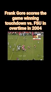 September 10, 2004: University of Miami running back Frank Gore scores on an 18 yard touchdown run in overtime to give the Canes 16-10 victory over Florida State. ABC's Brent Musburger and Gary Danielson call the action. #orangebowl #GoCanes #ItsAllAboutTheU #ABCSports | Ghosts of the Orange Bowl