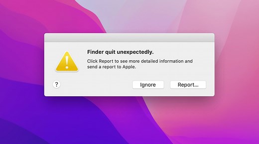 Understanding Finder crash report alerts in macOS