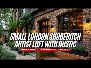 Small London Shoreditch Artist Loft with Rustic Wood and Cozy Winter Studio Feel 1