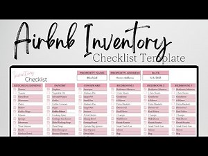 Airbnb Furniture Checklist Template, Airbnb Inventory Checklist, Short Term Rental Inventory List