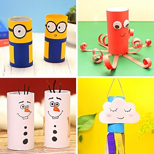 UNBELIEVABLE CRAFTS WITH PAPER ROLLS Hey guys, here we are again! We bring some awesome crafts for kid with a totally new material - toilet paper roll. Are you surprised at this special material? We normally throw them away when they are out of paper so today you will know how to take full advantage of this special material. These following crafts are surely used for kid: - Wind Chimes from craft wire, colourful paper - Cute owl with twinkle fur - Such a craft for kids - Super easy paper roll fr
