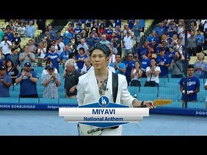 MIYAVI Performs National Anthem at Dodger Stadium