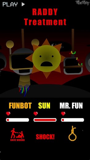 HP Bar Funbot Sun Mr. Fun in Different TREATMENT Mods! #sprunki #incredibox #viralvideo #sprunkioc