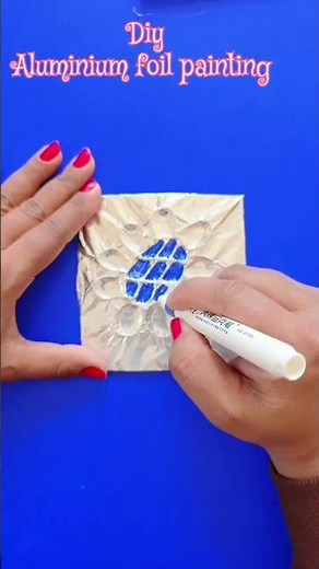 Amazing Aluminum Foil Painting ✨ Easy DIY Craft #Shorts#adorablecraft