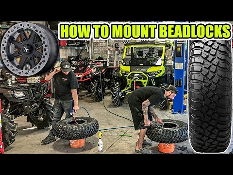 How to mount Tires on Beadlock Wheels at Home by Yourself - SXS/ATV/UTV/Jeep/Truck
